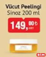 SİNOZ VÜCUT PEELİNG 200 ML SİNOZ VÜCUT PEELİNG 200 ML